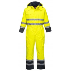 Portwest S775 - Bizflame Rain Hi-Vis antisztatikus FR overál - sárga / tengerészkék