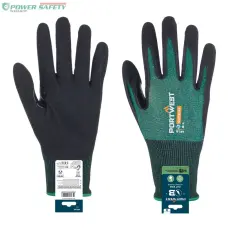 Portwest SG CUT B18 Nitril kesztyű (Kisker) - Zöld/Fekete