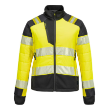 Portwest T171 PW3 Hi-Vis Női Hybrid Baffle kabát sárga-fekete láthatósági ruházat