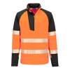 Portwest T172 PW3 Hi-Vis 1/4 cipzáras hosszú ujjú póló