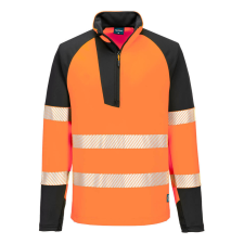 Portwest T172 PW3 Hi-Vis 1/4 cipzáras hosszú ujjú póló munkaruha