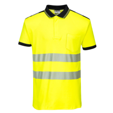 Portwest T180 Portwest PW3 Vision Jól láthatósági pólóing (sárga/fekete, 3XL) láthatósági ruházat