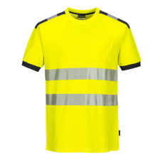 Portwest T181 Portwest PW3 Vision Jól láthatósági póló (sárga/navy, XL) láthatósági ruházat