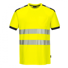 Portwest T181 Portwest PW3 Vision Jól láthatósági póló (sárga/szürke, XL)