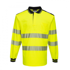 Portwest T184 PW3 Jól láthatósági hosszú ujjú pólóing sárga-fekete