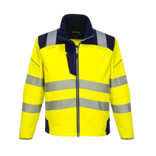 Portwest T402 Vision Hi-Vis softshell kabát sárga-tengerészkék láthatósági ruházat