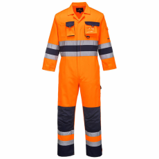 Portwest Texo Hi-Vis overál (narancs/tengerészkék, 3XL)