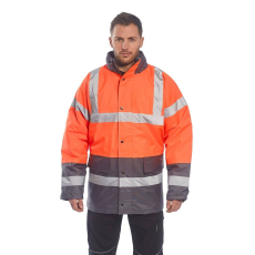 Portwest Traffic HiVis kéttónusú védőkabát-S467 M szürke és narancs