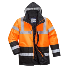 Portwest Traffic HiVis kéttónusú védőkabát-S467 XXL fekete és narancssárga láthatósági ruházat