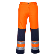 Portwest TX71 Seville Hi-Vis nadrág narancs-tengerészkék láthatósági ruházat