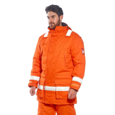Portwest Védőkabát, szigetelt, antisztatikus, égésgátló, FR59, PORTWEST XXL Orange munkaruha