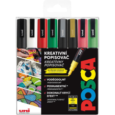 Posca UNI Posca 3M 8 ks vánoční tóny (8594157938320) filctoll, marker