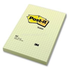 POST-IT 102x152mm kockás öntapadós sárga jegyzettömb (FT510010638) jegyzettömb