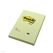 POST-IT 662 102×152mm 100 lap négyzethálós kanári sárga jegyzettömb