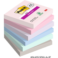 Post-it Super Sticky Soulful 76x76mm 90lapos 4+2db vegyes jegyzettömb post-it