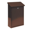  Postaláda 400 × 250 × 100 mm — barna, acél 0,6 mm, 2 kulccsal TO-78572