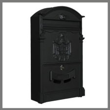  Postaláda 400x255x90mm, alumínium előlap, fekete HMB2540AB postaláda