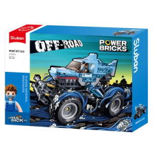  Power Bricks  - Offroad terepjáró kék autópálya és játékautó