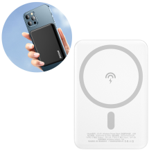  Powerbank: Dudao K14S - fehér Wireless MagSafe powerbank 5000mAh, 2A power bank