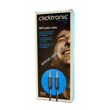 Powery Audio kábel Clicktronic 1m - audió 3,5mm jack > audió 3,5mm jack iPod/okostelefon/MP3-lejátszó kábel és adapter