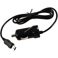 Powery autós töltő navigációhoz beépített TMC antennával 12-24V mini USB kábellel 1000mA kábel és adapter