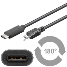 Powery Goobay csatlakozó kábel USB-C -> micro USB 60cm kábel és adapter