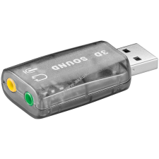 Powery Goobay USB 2.0 hangkártya  Audio/Headset adapter hangkártya