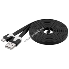 Powery Goobay USB kábel 2.0  micro USB csatlakozóval 2m fekete kábel és adapter