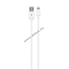 Powery Goobay USB kábel - Apple Lightning csatlakozóval 2m fehér iPhone, iPad, iPod MFI tablet kellék