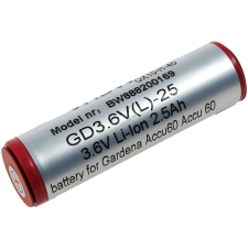 Powery Helyettesítő akku Gardena típus Accu60 Li-Ion barkácsgép akkumulátor