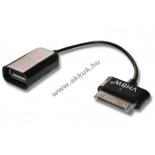 Powery OTG (On The Go) adapterkábel Samsung Galaxy Tab -> USB fekete kábel és adapter