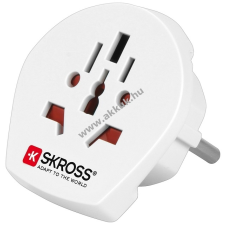 Powery SKROSS Country hálózati adapter konnektor átalakító EU-ra fehér kábel és adapter