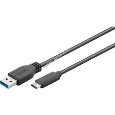 Powery USB 3.0 (A) ->  USB-C  SuperSpeed kábel 50cm kábel és adapter