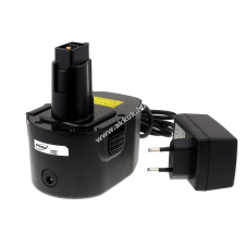 Powery Utángyártott akku Black & Decker fúró csavarbehajtó PS3650K-2 Li-Ion töltővel barkácsgép akkumulátor