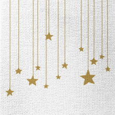  PPD.C333003176 Stars on Canvas white dombornyomott papírszalvéta 33x33cm, 15db-os papírárú, csomagoló és tárolóeszköz