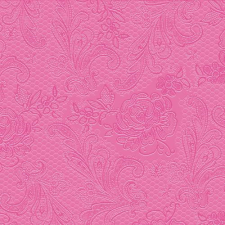 PPD Lace Embossed pink dombornyomott papírszalvéta 25x25cm,15db-os konyhai eszköz