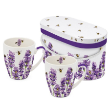 PPD Porcelánbögre 0,35L dobozban 2db-os, Bees &amp; Lavender bögrék, csészék