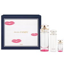 Prada Candy Kiss Ajándékszett, Eau de Parfum 80ml + Eau de Parfum 7ml + Testápoló 75ml, női kozmetikai ajándékcsomag