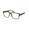 Prada Linea Rossa PS05RV 15X1O1 Matte Green Demo Lens szemüveg