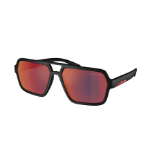 Prada Sport PS A06S DG008F Black Rubber Dark Grey Mirror Blue/Red napszemüveg