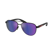 Prada Sport PS A52S DG005U Black Rubber Dark Blue Mirror Violet napszemüveg