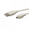 PRC 20133 USB 2.0 A - mini USB 2.0 B (apa - apa) kábel 1.8m - Fehér (20133)