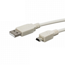 PRC 20133 USB 2.0 A - mini USB 2.0 B (apa - apa) kábel 1.8m - Fehér (20133) kábel és adapter