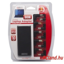 PRC Delight Univerzális laptop/notebook töltő adapter tápkábellel 12-24V/5-6A 90W (55360) kábel és adapter