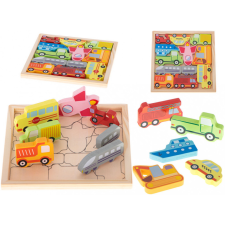 PRC Fa forma puzzle, kirakó, berakó 17x17 cm - Járműves puzzle, kirakós