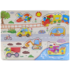 PRC Fogantyús fa puzzle, fogós puzzle, kirakó 30x23 cm - Járművek Nr2