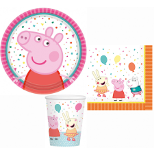 PRC Peppa malac party szett 32 DARABOS (2 munkanapos kiszállítás) party kellék
