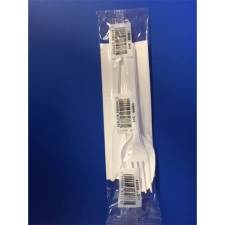 PRC Újrahasználható 15099 fehér műanyag kanál kés villa szalvéta 3+1 szett konyhai eszköz