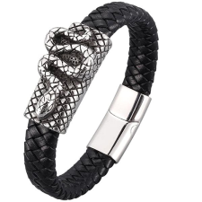 Predator Q1 bőr karkötő 20,5 cm - kobra PD1030 karkötő
