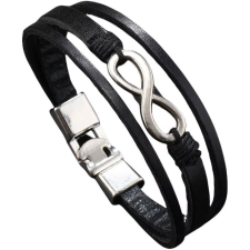 Predator Q1 Granite Férfi karkötő, fekete, végtelen (8596544008241) karkötő